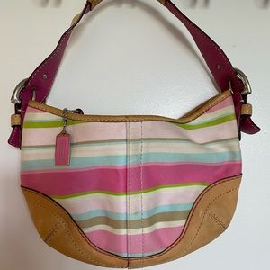 Coach - Striped shoulder/hobo mini bag